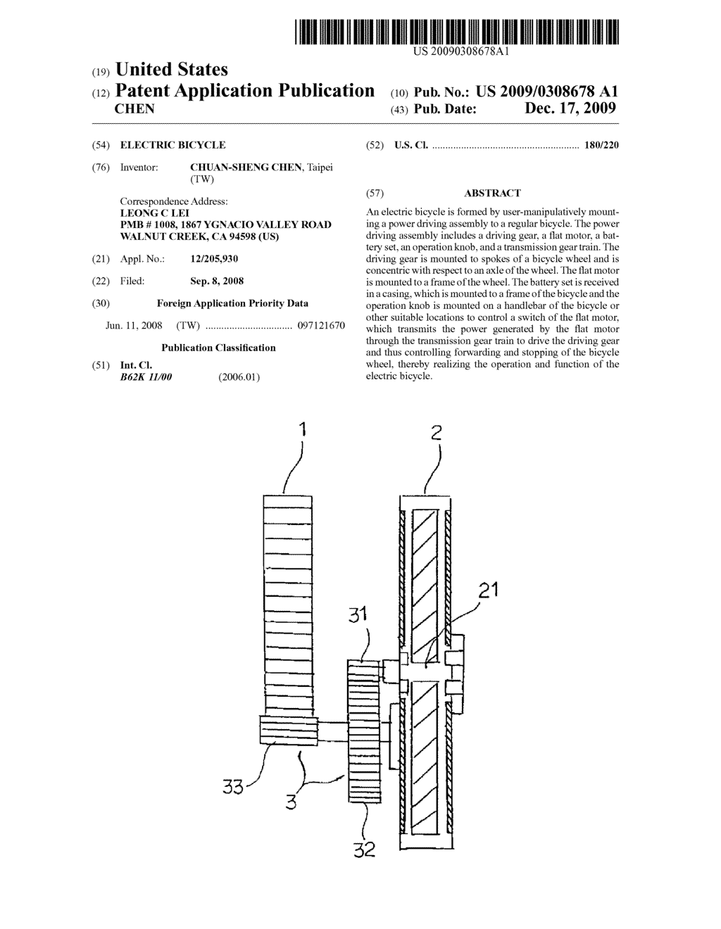 ELECTRIC BICYCLE - diagram, schematic, and image 01