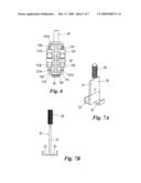 MEMBER FOR REMOVABLY CONNECTING AT LEAST ONE VERTICAL GUIDE AND SLIDE WALL ABOVE A CONVEYOR, THE VERTICAL GUIDE AND SLIDE WALL, AND GUIDE AND SLIDE MEANS FOR SAID WALL diagram and image