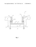 Concrete form anchor device, system and method for forming trenches diagram and image