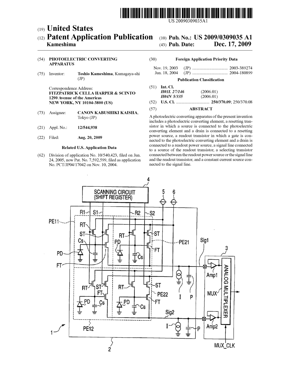 PHOTOELECTRIC CONVERTING APPARATUS - diagram, schematic, and image 01