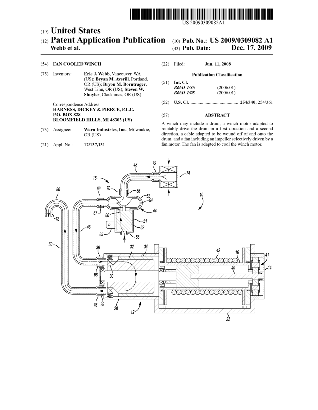 Fan Cooled Winch - diagram, schematic, and image 01