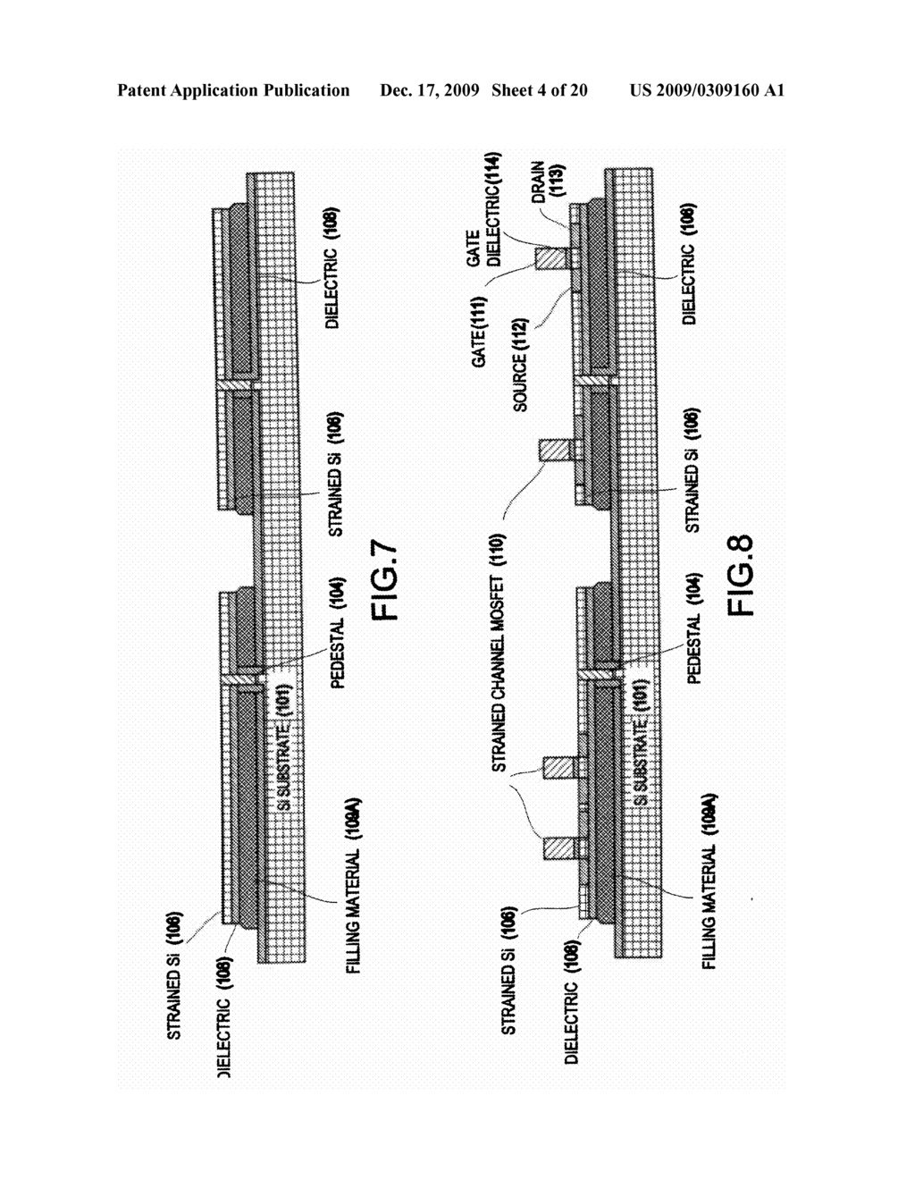 STRAINED-SILICON-ON-INSULATOR SINGLE-AND DOUBLE-GATE MOSFET AND METHOD FOR FORMING THE SAME - diagram, schematic, and image 05