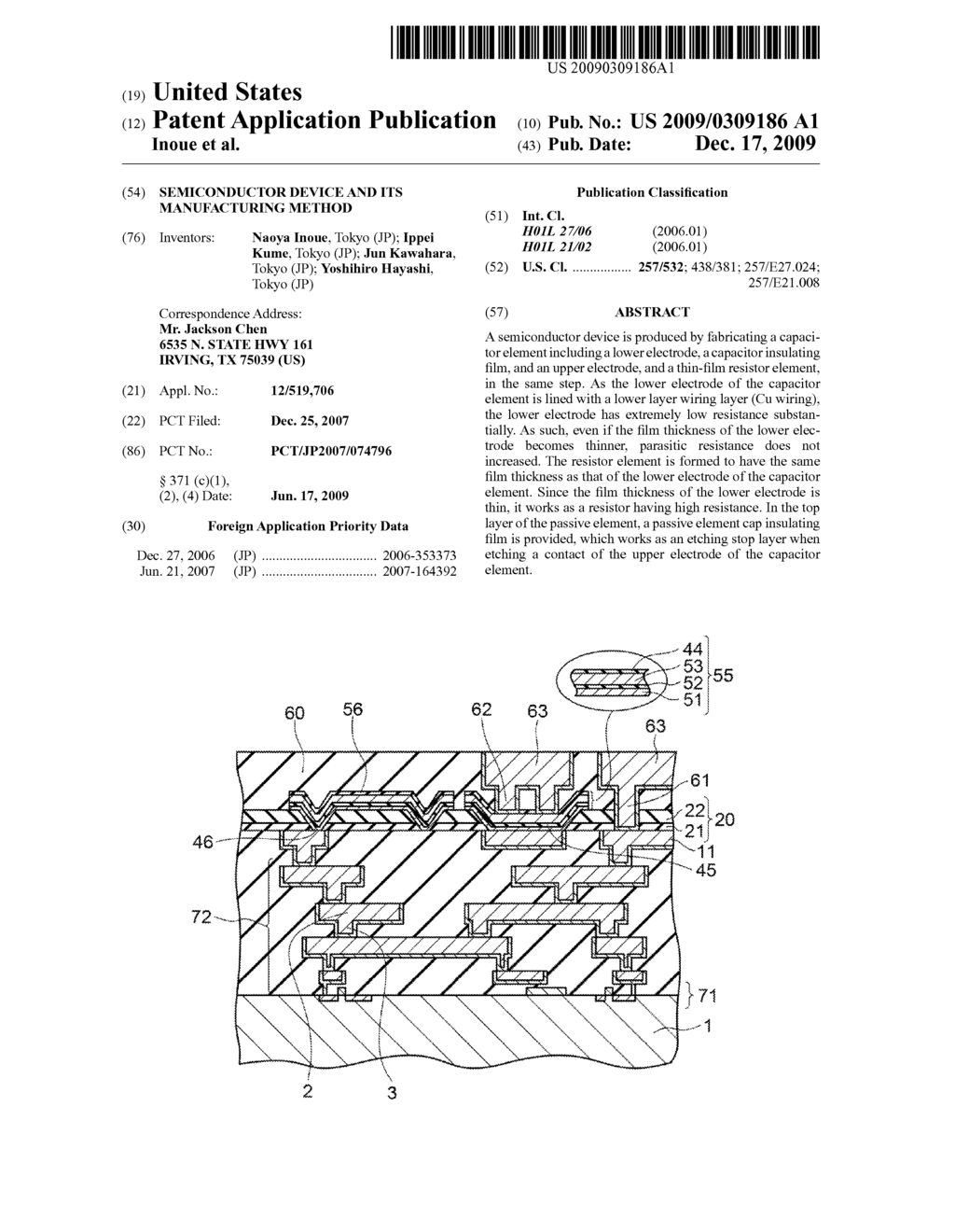 SEMICONDUCTOR DEVICE AND ITS MANUFACTURING METHOD - diagram, schematic, and image 01