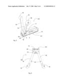 Ski equipped with a collapsible undercarriage device diagram and image