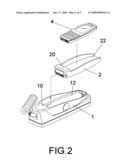 Battery charger stand set for motor vehicle diagram and image