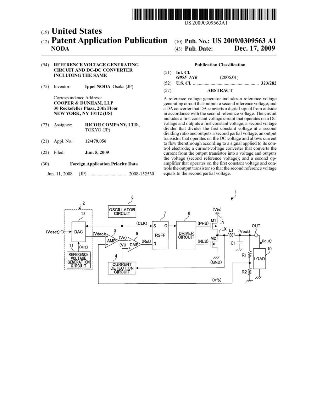 REFERENCE VOLTAGE GENERATING CIRCUIT AND DC-DC CONVERTER INCLUDING THE SAME - diagram, schematic, and image 01