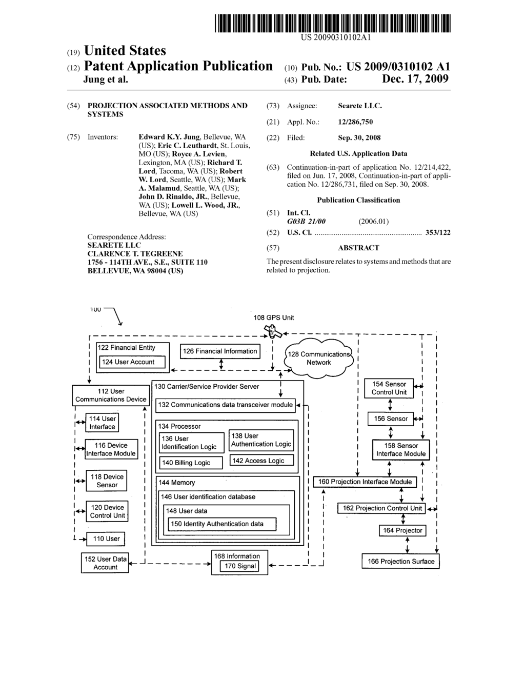 Projection associated methods and systems - diagram, schematic, and image 01