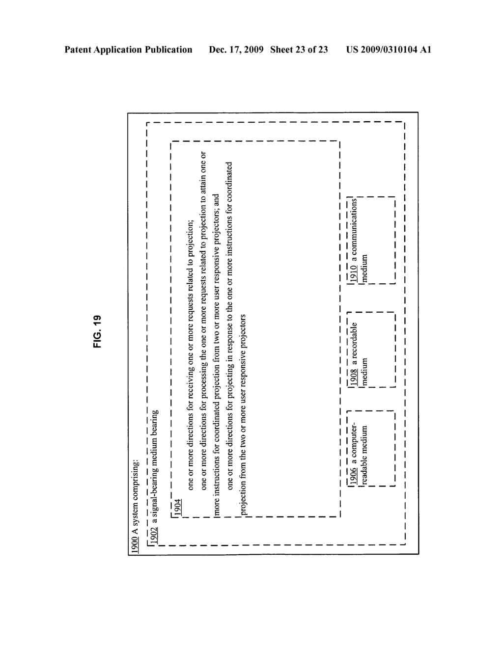 Methods and systems for coordinated use of two or more user responsive projectors - diagram, schematic, and image 24