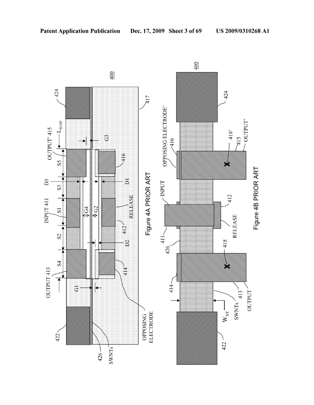 NANOTUBE ESD PROTECTIVE DEVICES AND CORRESPONDING NONVOLATILE AND VOLATILE NANOTUBE SWITCHES - diagram, schematic, and image 04