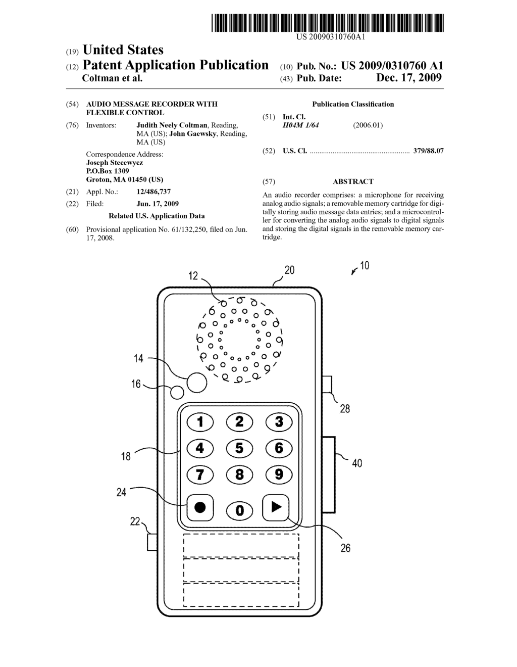 Audio Message Recorder with Flexible Control - diagram, schematic, and image 01