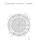 TILTING PAD JOURNAL BEARING MOUNTED WITH STEPPED SEAL TOOTH AT OIL SUPPLY PART DISPOSED BETWEEN BEARING PADS diagram and image