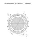 TILTING PAD JOURNAL BEARING MOUNTED WITH STEPPED SEAL TOOTH AT OIL SUPPLY PART DISPOSED BETWEEN BEARING PADS diagram and image