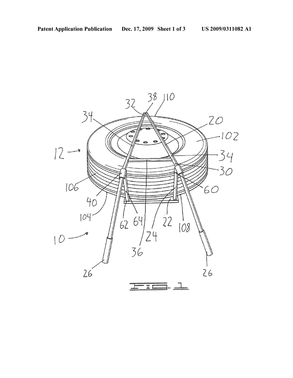 Lifting Apparatus For Truck Tires - diagram, schematic, and image 02