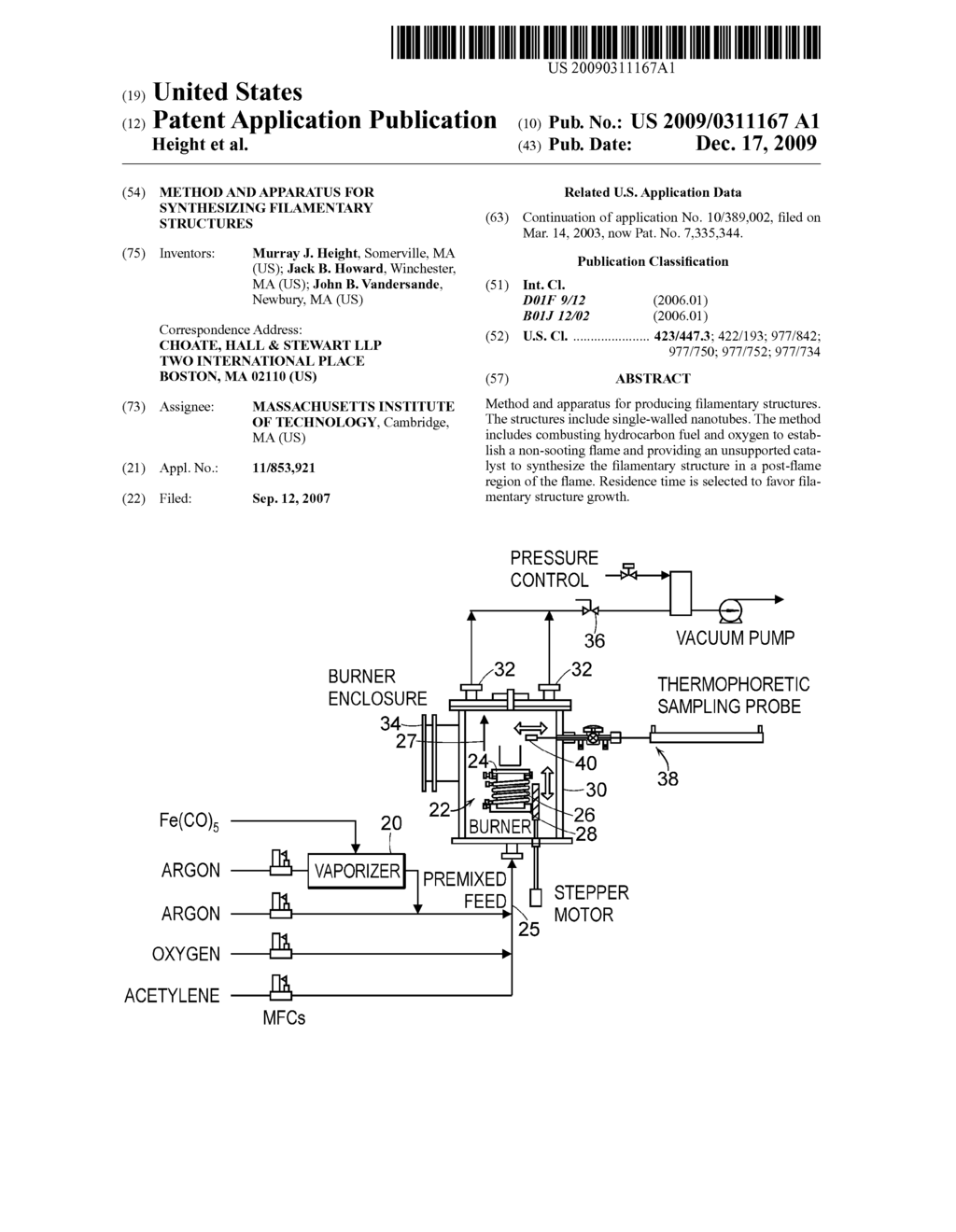 METHOD AND APPARATUS FOR SYNTHESIZING FILAMENTARY STRUCTURES - diagram, schematic, and image 01