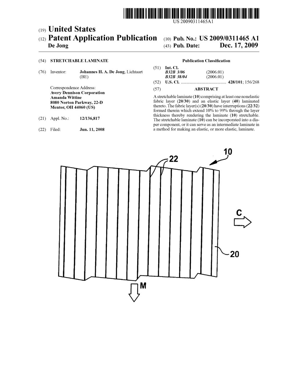 STRETCHABLE LAMINATE - diagram, schematic, and image 01