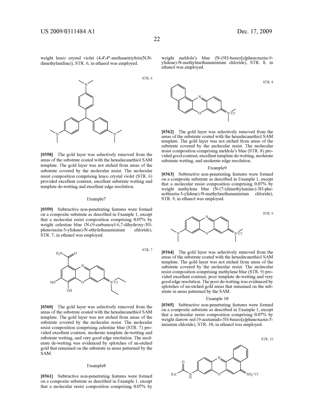 Molecular Resist Compositions, Methods of Patterning Substrates Using the Compositions and Process Products Prepared Therefrom - diagram, schematic, and image 32