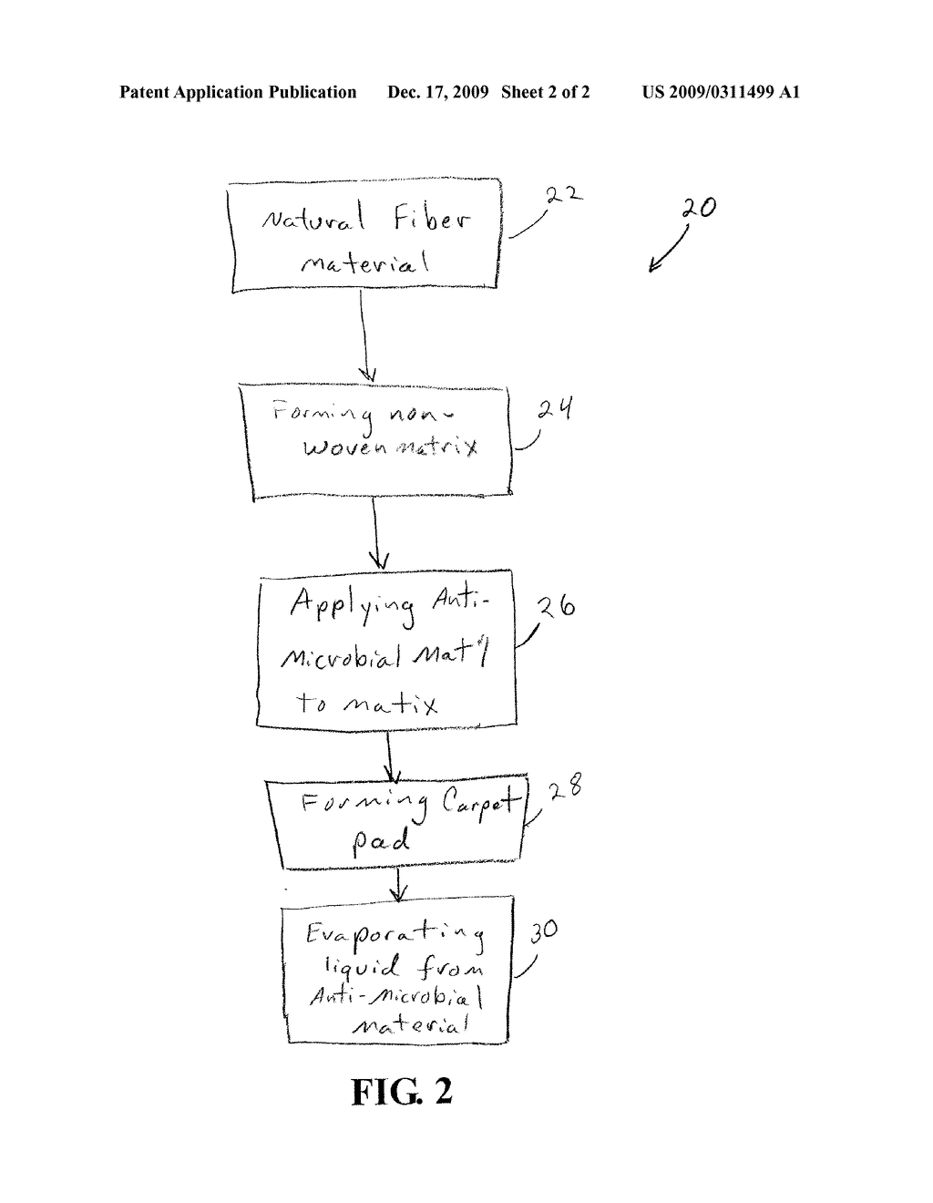 ALL NATURAL ANTIMICROBIAL CARPET CUSHION AND METHOD OF MANUFACTURE - diagram, schematic, and image 03