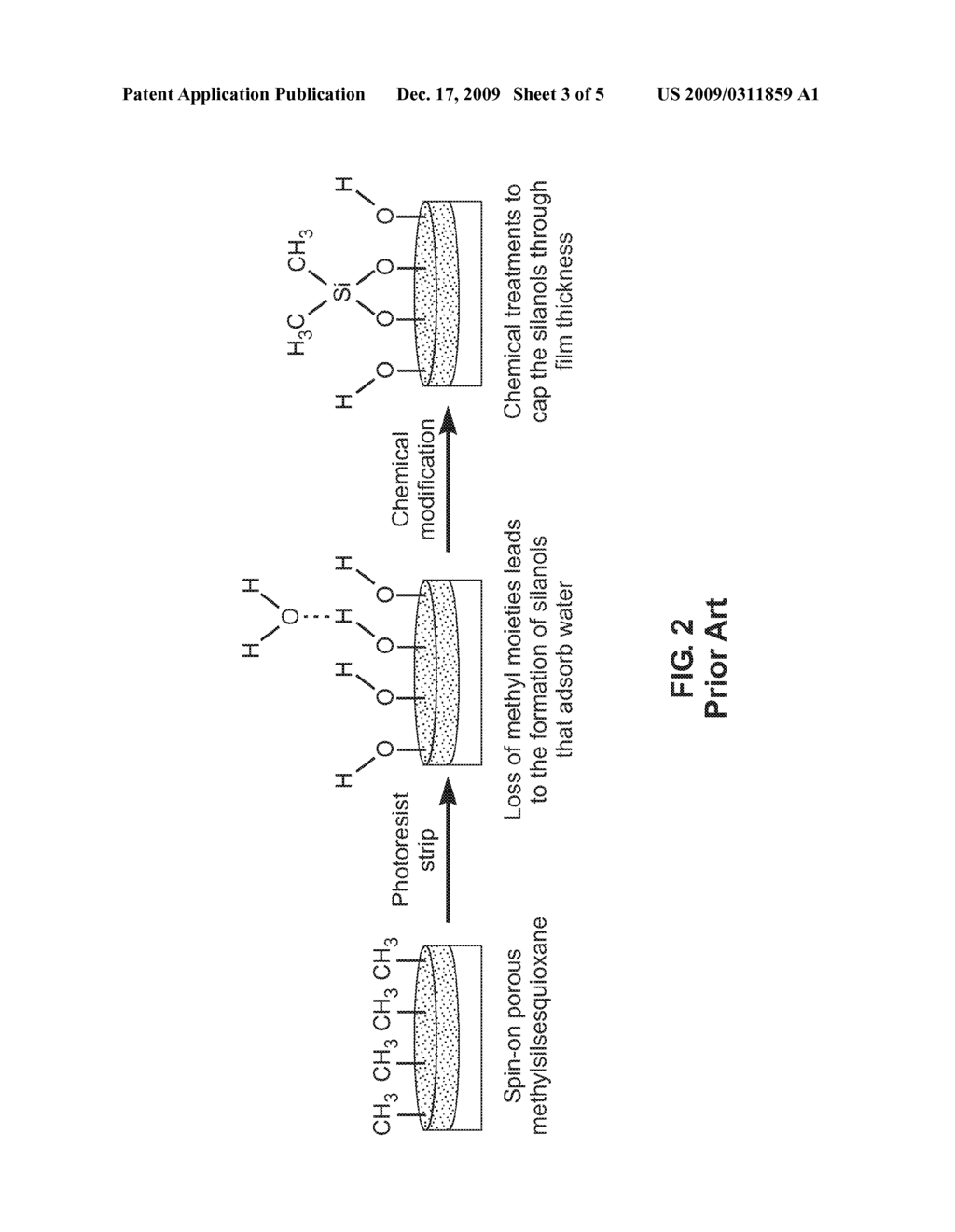 METHOD FOR ENABLING HARD MASK FREE INTEGRATION OF ULTRA LOW-K MATERIALS AND STRUCTURES PRODUCED THEREBY - diagram, schematic, and image 04