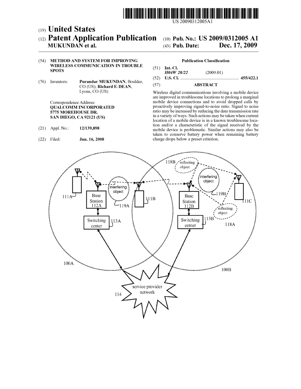 METHOD AND SYSTEM FOR IMPROVING WIRELESS COMMUNICATION IN TROUBLE SPOTS - diagram, schematic, and image 01