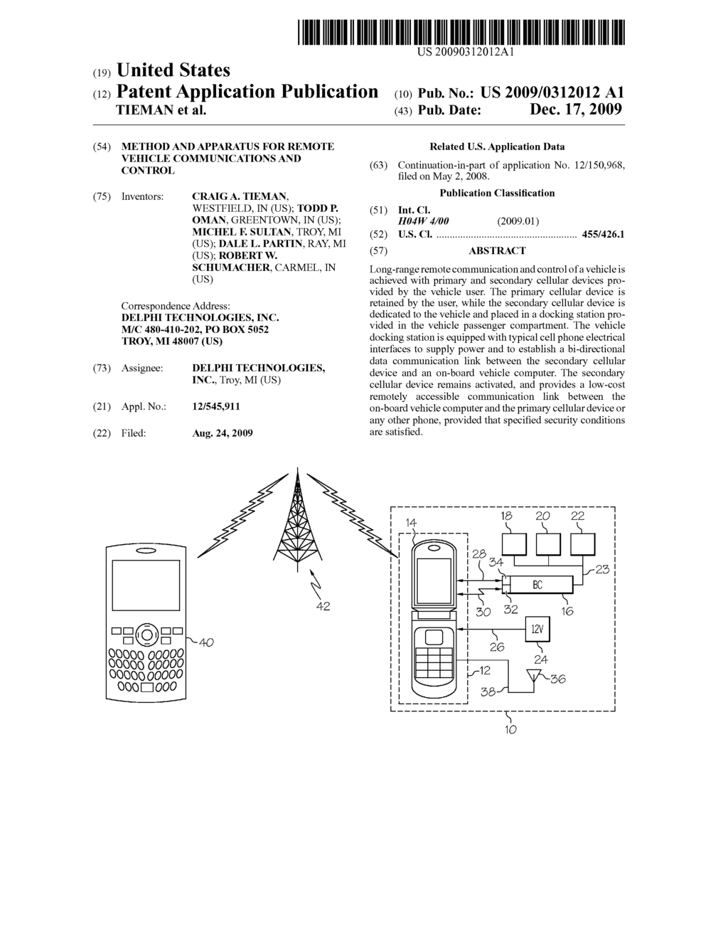 METHOD AND APPARATUS FOR REMOTE VEHICLE COMMUNICATIONS AND CONTROL - diagram, schematic, and image 01