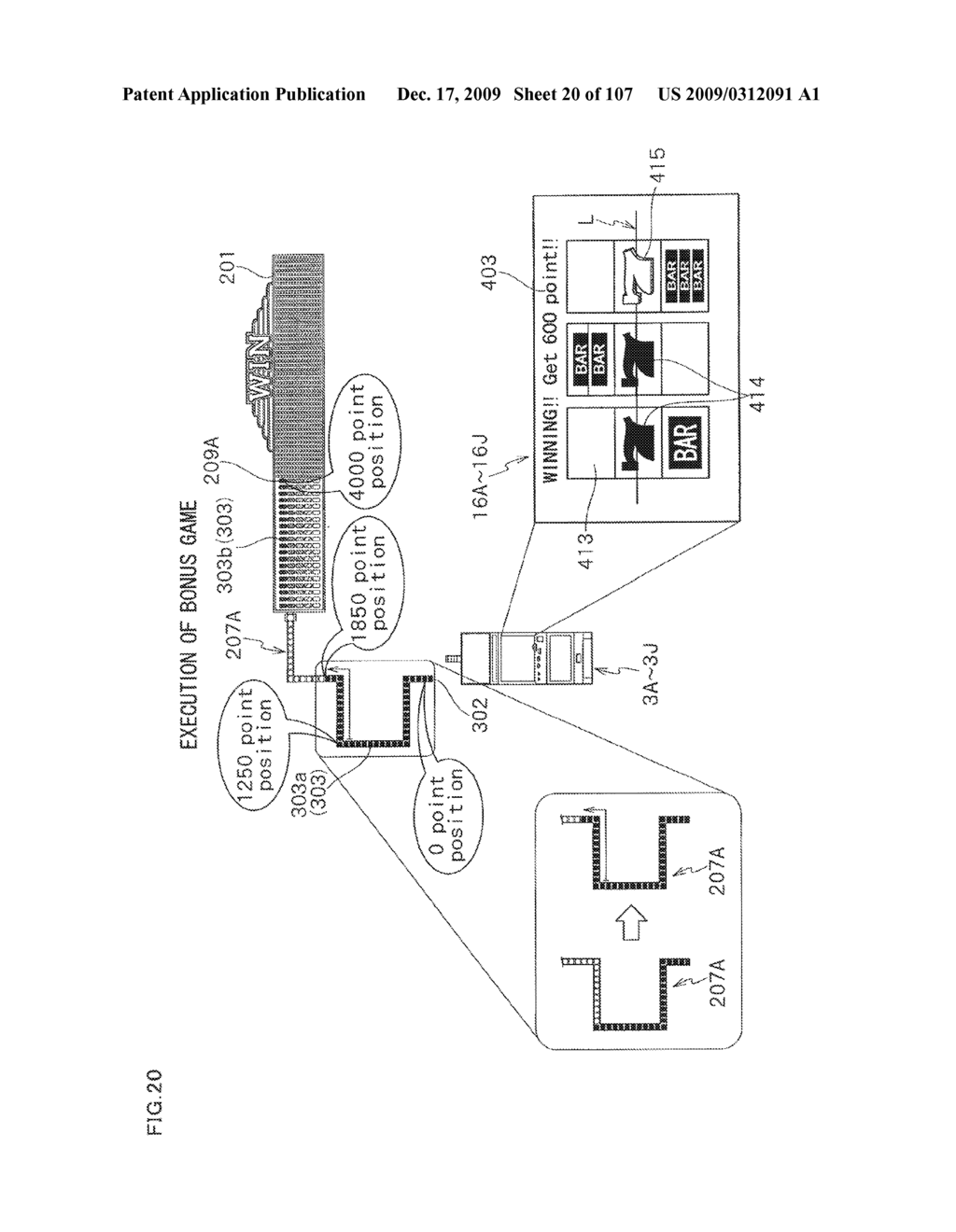 GAMING MACHINE HAVING A PLURALITY OF TERMINALS AND PLAYING METHOD THEREOF - diagram, schematic, and image 21