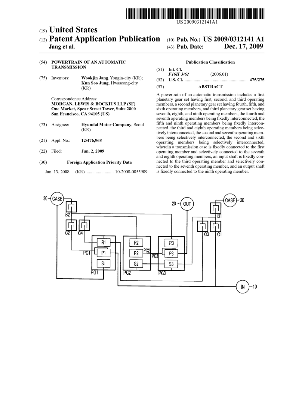 POWERTRAIN OF AN AUTOMATIC TRANSMISSION - diagram, schematic, and image 01