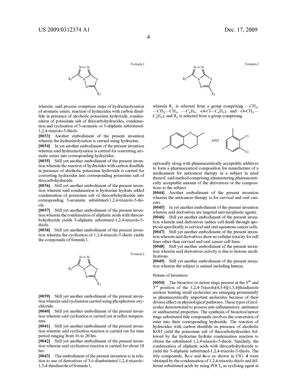 DERIVATIVES OF 4,6-DISUBSTITUTED 1,2,4-TRIAZOLO- 1,3,4-THIADIAZOLE, A PROCESS AND USES THEREOF - diagram, schematic, and image 09