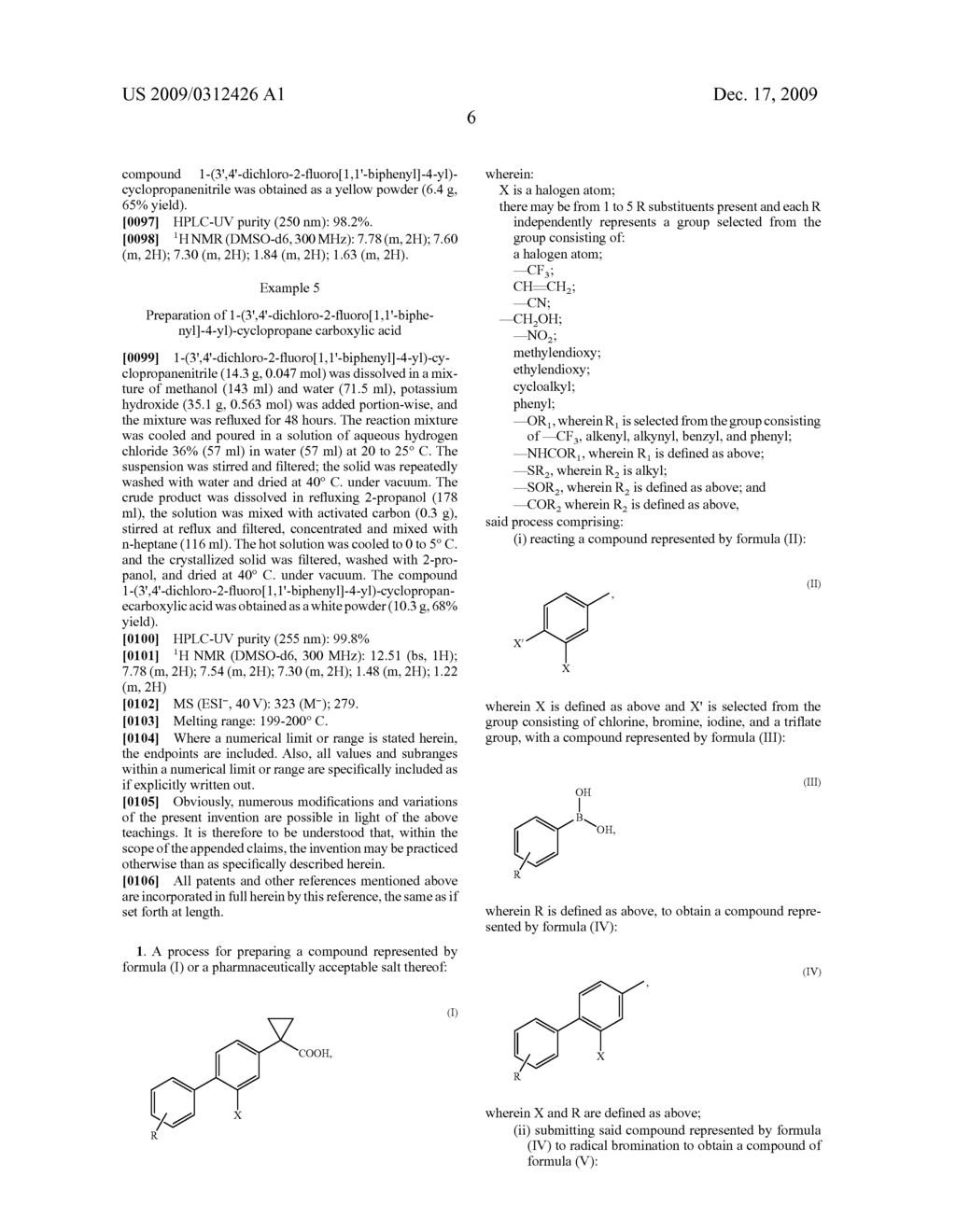 PROCESS OF PREPARING DERIVATIVES OF 1-(2-HALOBIPHENYL-4-YL)-CYCLOPROPANECARBOXYLIC ACID - diagram, schematic, and image 07