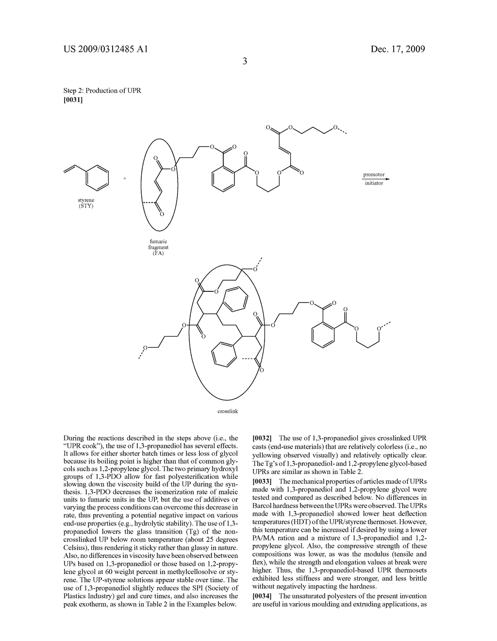 UNSATURATED POLYESTER RESIN COMPOSITIONS COMPRISING 1,3-PROPANEDIOL - diagram, schematic, and image 11