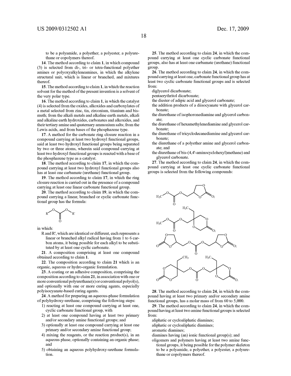 Method for preparing polyhydroxy-urethanes - diagram, schematic, and image 19