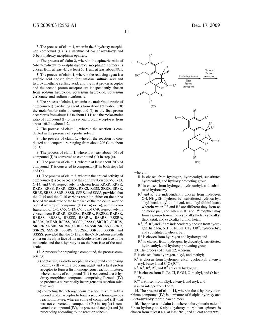 Process for the Preparation of 6-Beta Hydroxy Morphinan Compounds - diagram, schematic, and image 12