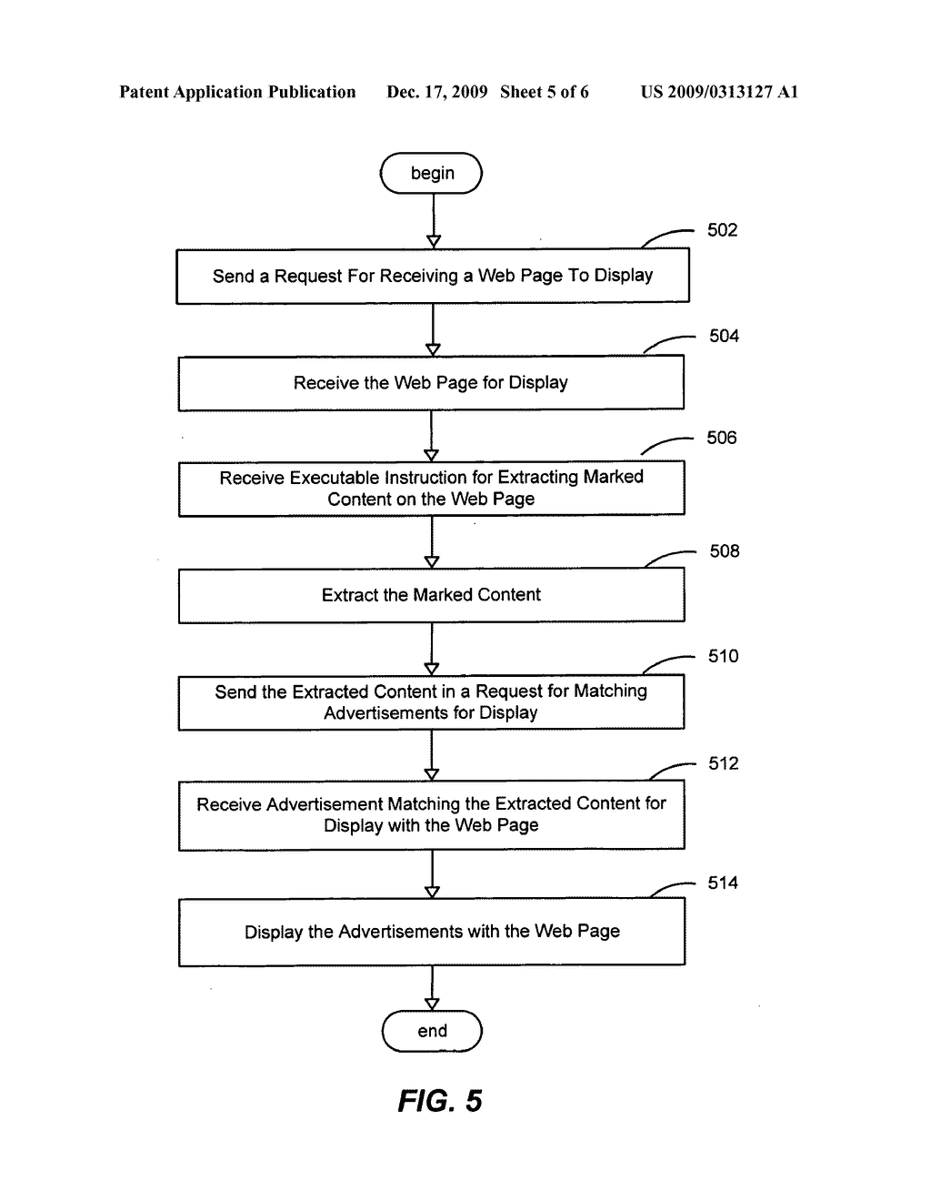 SYSTEM AND METHOD FOR USING CONTEXTUAL SECTIONS OF WEB PAGE CONTENT FOR SERVING ADVERTISEMENTS IN ONLINE ADVERTISING - diagram, schematic, and image 06