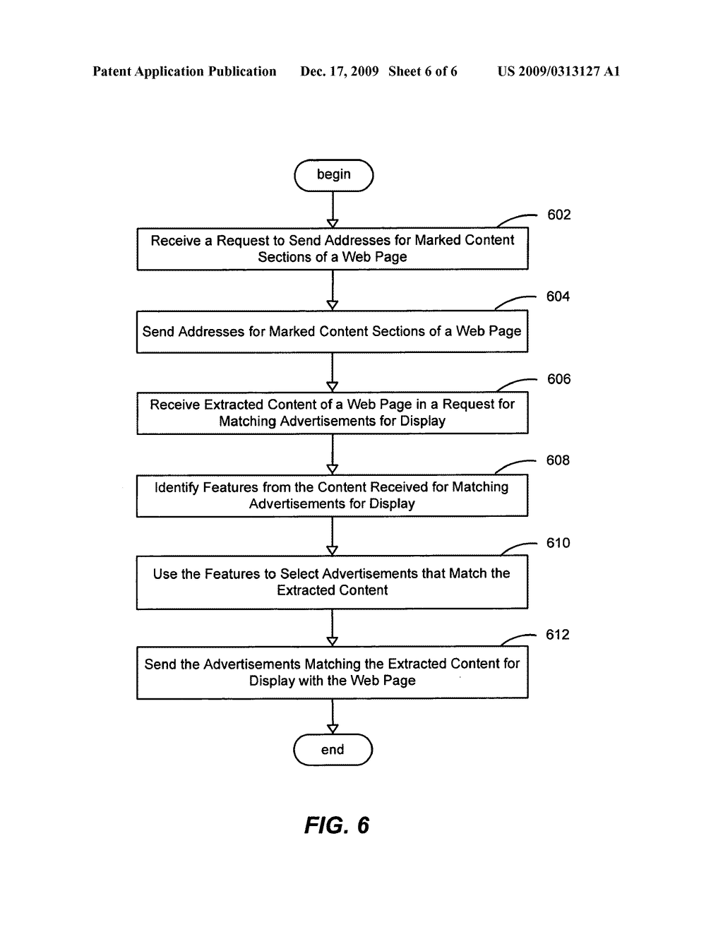 SYSTEM AND METHOD FOR USING CONTEXTUAL SECTIONS OF WEB PAGE CONTENT FOR SERVING ADVERTISEMENTS IN ONLINE ADVERTISING - diagram, schematic, and image 07