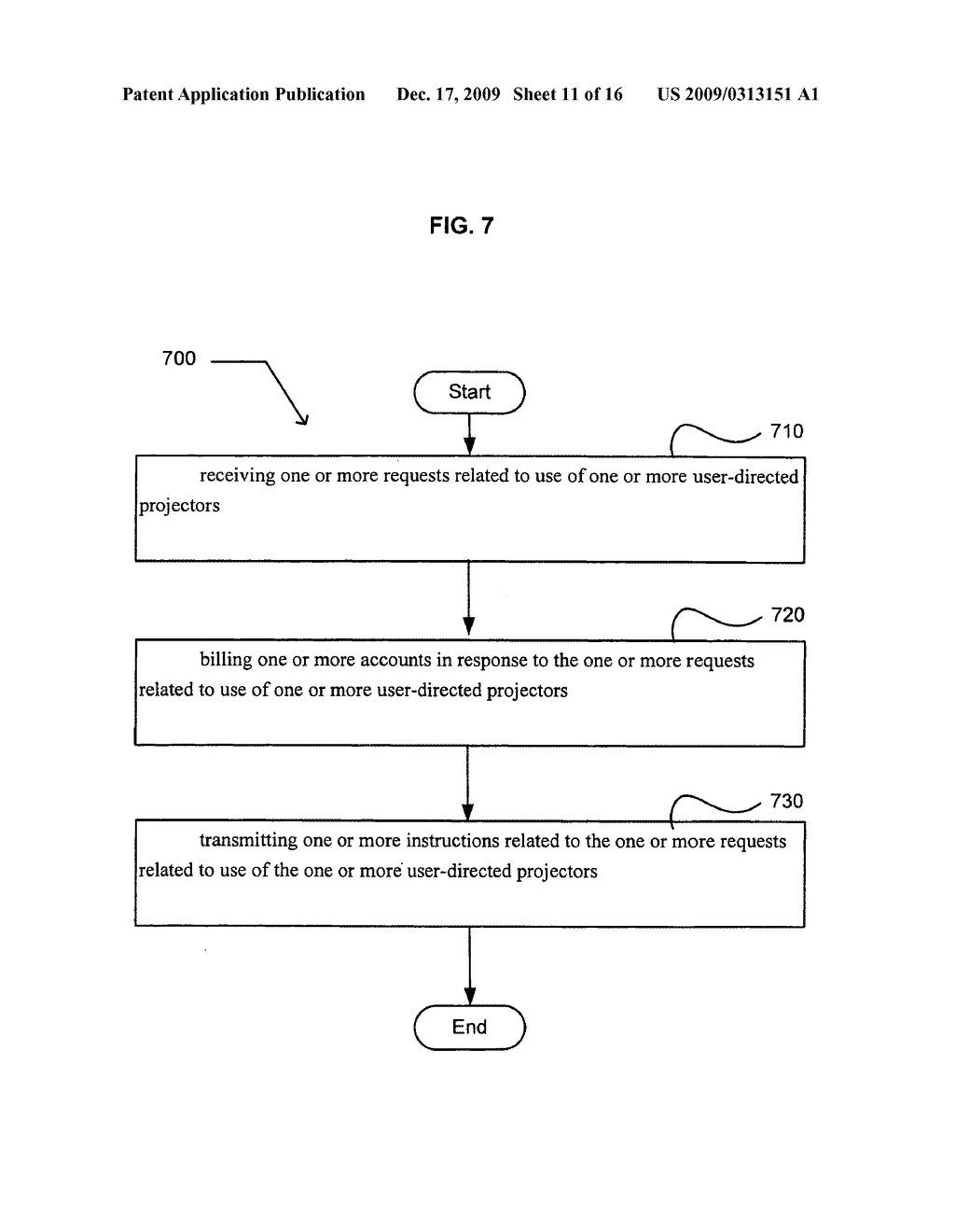 Methods associated with projection system billing - diagram, schematic, and image 12