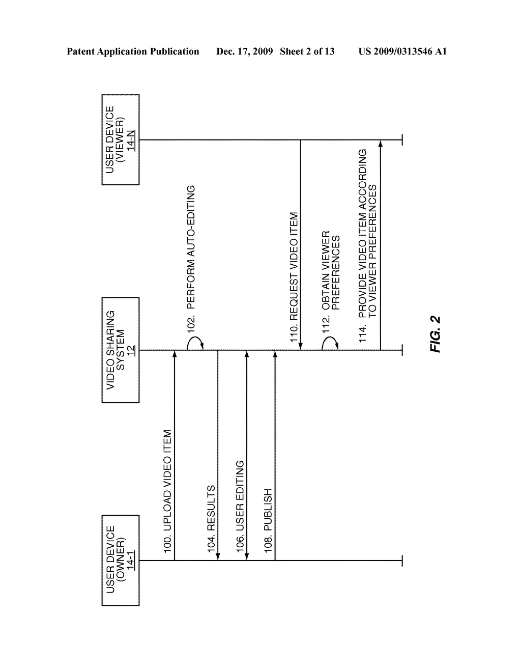 AUTO-EDITING PROCESS FOR MEDIA CONTENT SHARED VIA A MEDIA SHARING SERVICE - diagram, schematic, and image 03