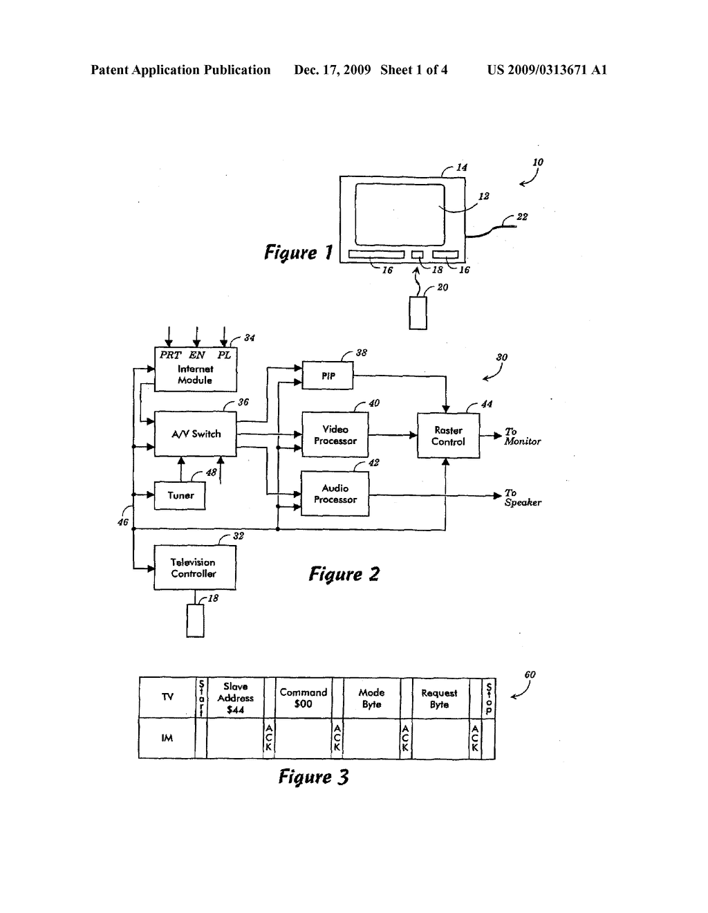 WEB TELEVISION HAVING A TWO-WAY COMMUNICATION BUS INTERCONNECTING A TELEVISION CONTROLLER AND AN INTERNET MODULE - diagram, schematic, and image 02