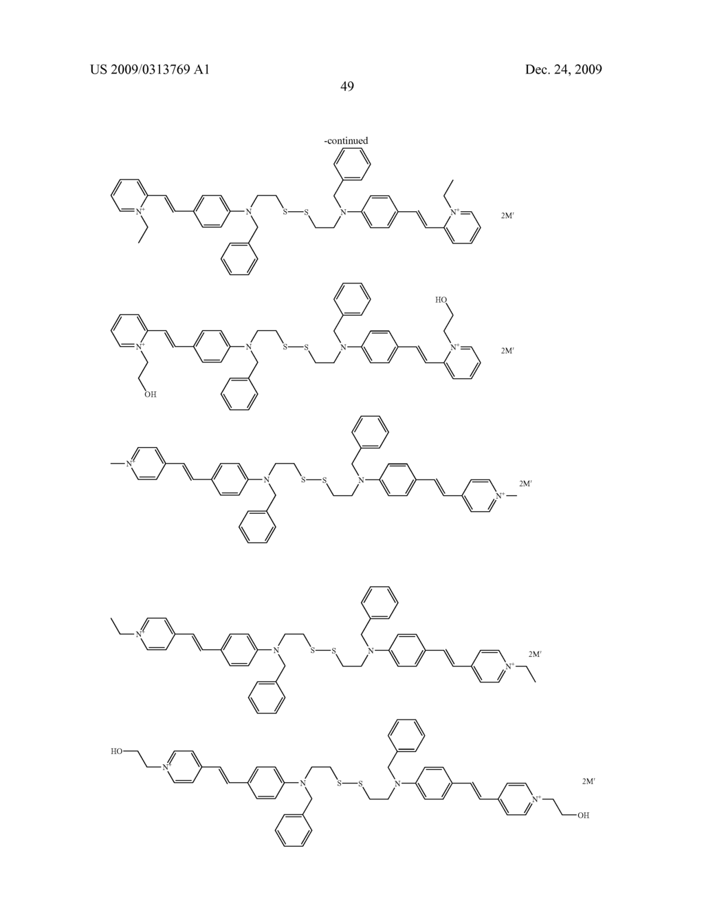 METHOD OF DYEING AND LIGHTENING KERATIN MATERIALS IN THE PRESENCE OF A REDUCING AGENT COMPRISING A FLUORESCENT DISULPHIDE DYE - diagram, schematic, and image 50