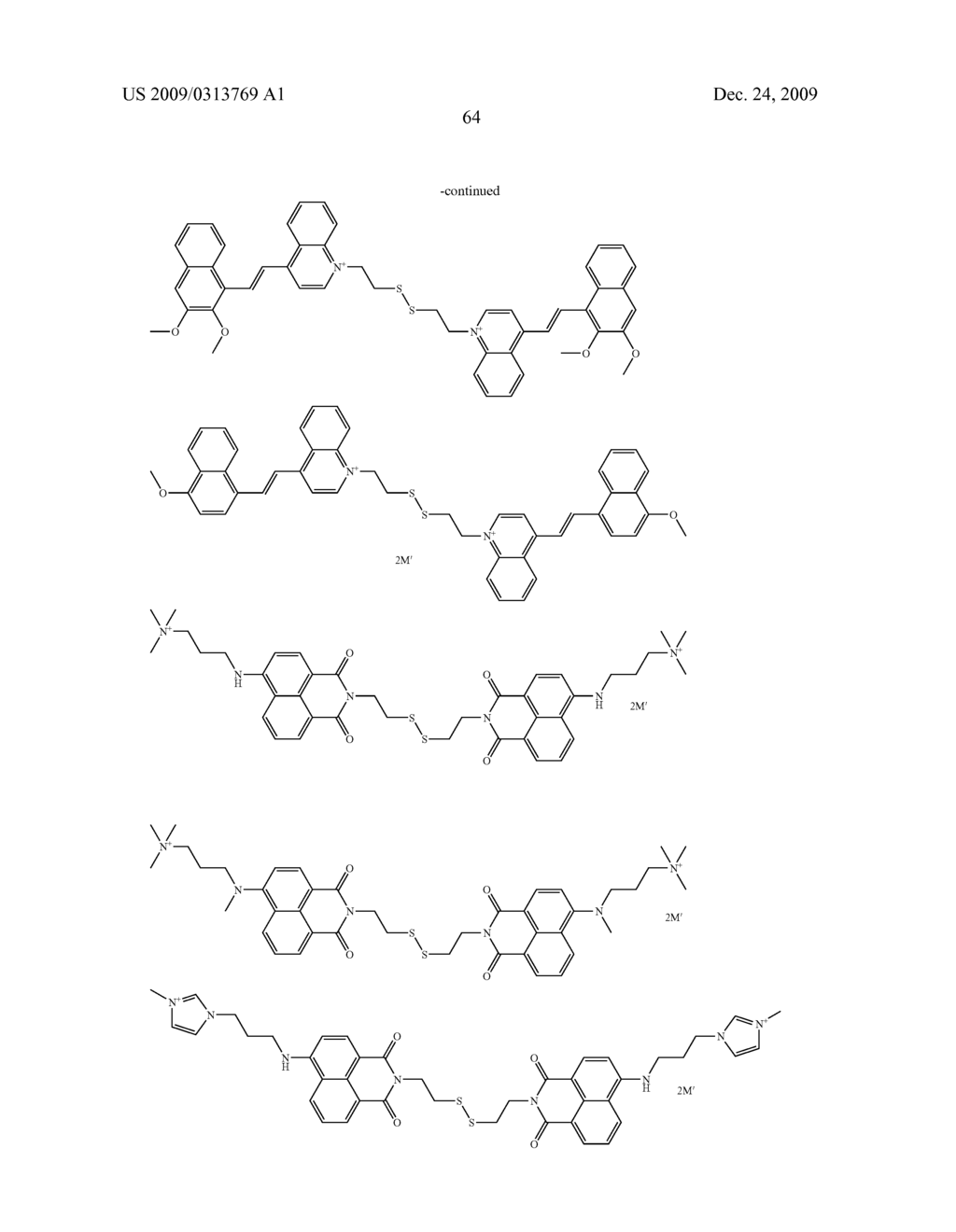 METHOD OF DYEING AND LIGHTENING KERATIN MATERIALS IN THE PRESENCE OF A REDUCING AGENT COMPRISING A FLUORESCENT DISULPHIDE DYE - diagram, schematic, and image 65