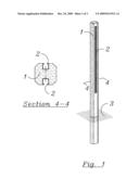 Concrete post with attachment rail diagram and image