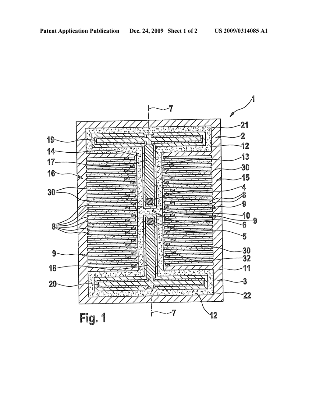 MICROMECHANICAL ACCELERATION SENSOR HAVING AN OPEN SEISMIC MASS - diagram, schematic, and image 02