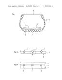 TIRE NOISE REDUCTION DEVICE AND PNEUMATIC TIRE HAVING THE SAME MOUNTED THEREON diagram and image