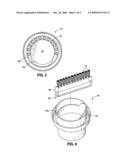 Bottle cap with internal brush diagram and image