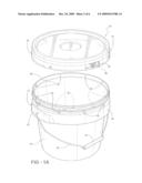 PLASTIC CONTAINER WITH DOUBLE LOCK LID diagram and image