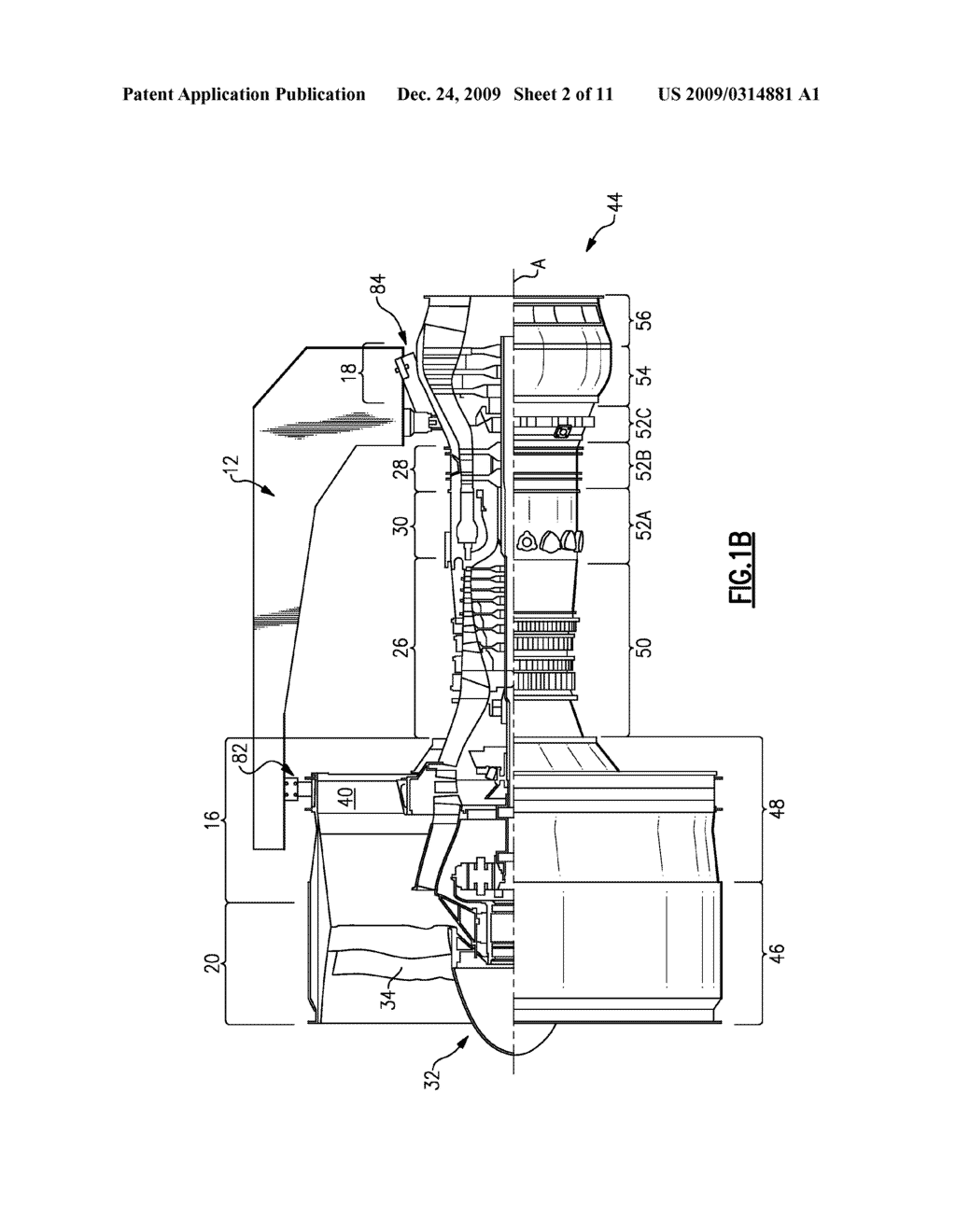 ENGINE MOUNT SYSTEM FOR A TURBOFAN GAS TURBINE ENGINE - diagram, schematic, and image 03