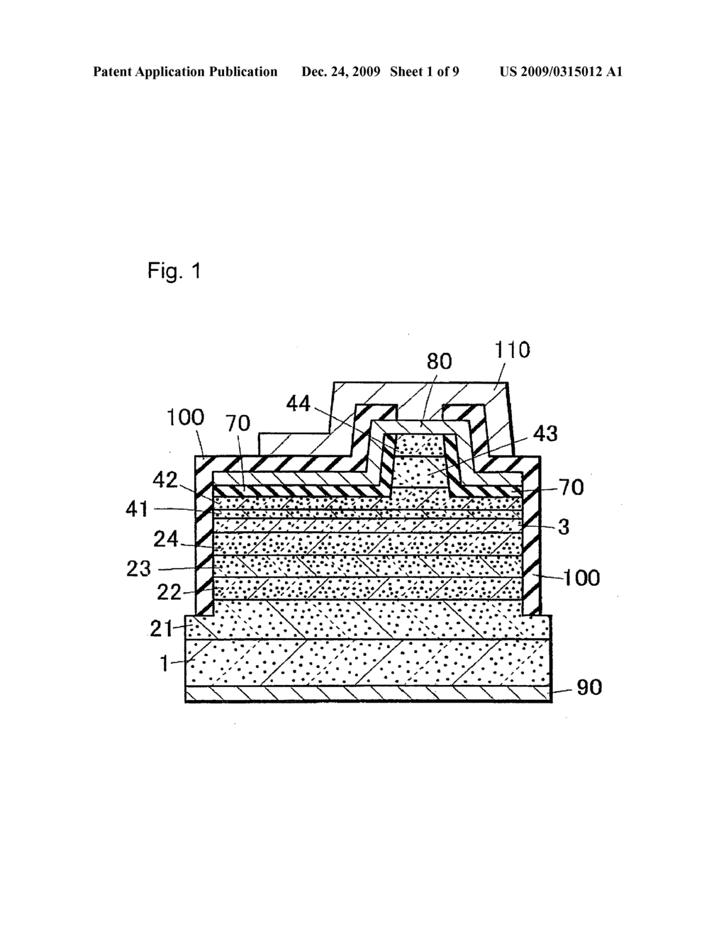 LIGHT EMITTING DEVICE STRUCTURE HAVING NITRIDE BULK SINGLE CRYSTAL LAYER - diagram, schematic, and image 02