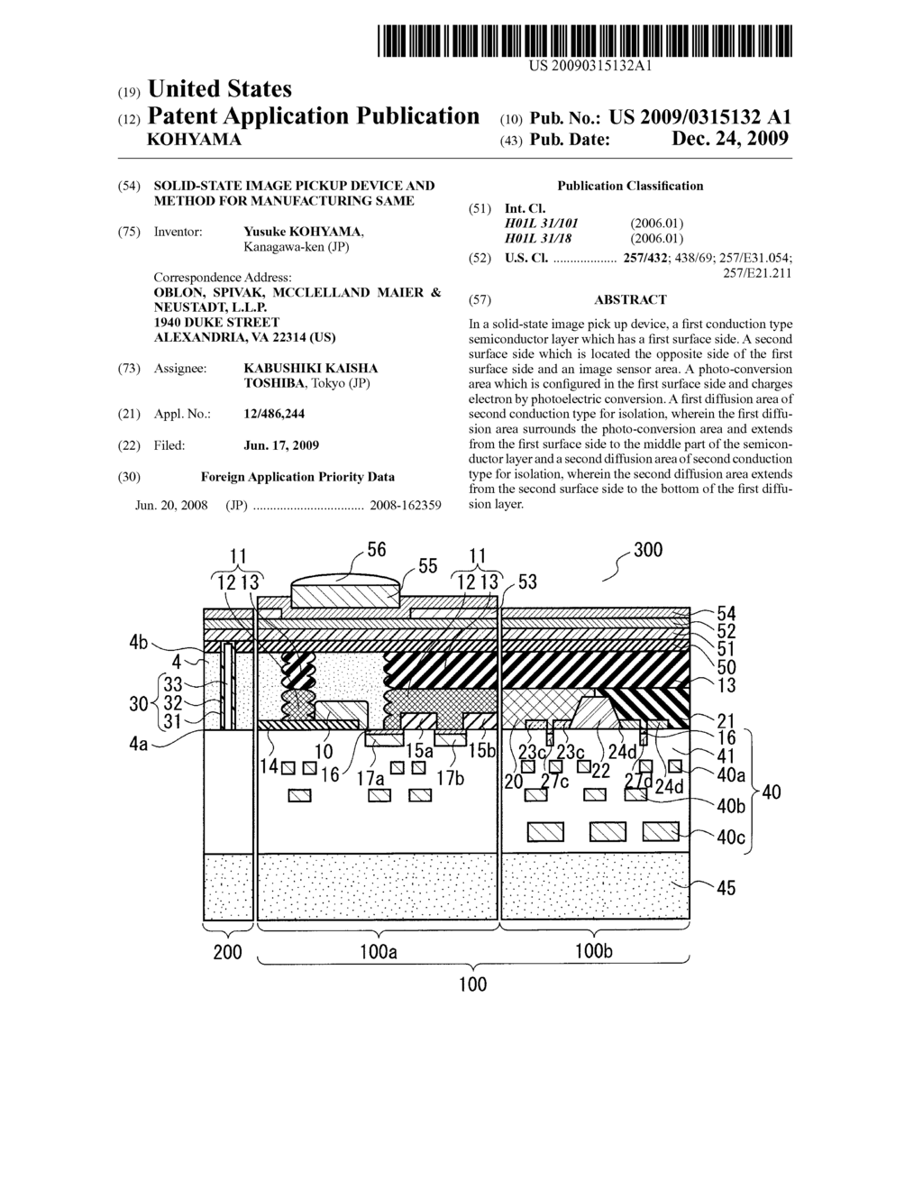 SOLID-STATE IMAGE PICKUP DEVICE AND METHOD FOR MANUFACTURING SAME - diagram, schematic, and image 01