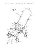 Folding Stroller, Such as a Buggy, Comprising a Fixing Cross Bar System diagram and image