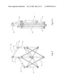 Foldable chair with a backrest unit diagram and image