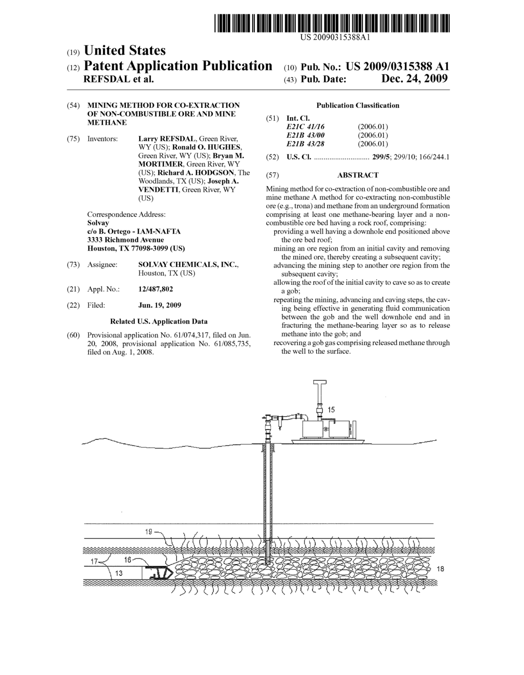 Mining method for co-extraction of non-combustible ore and mine methane - diagram, schematic, and image 01