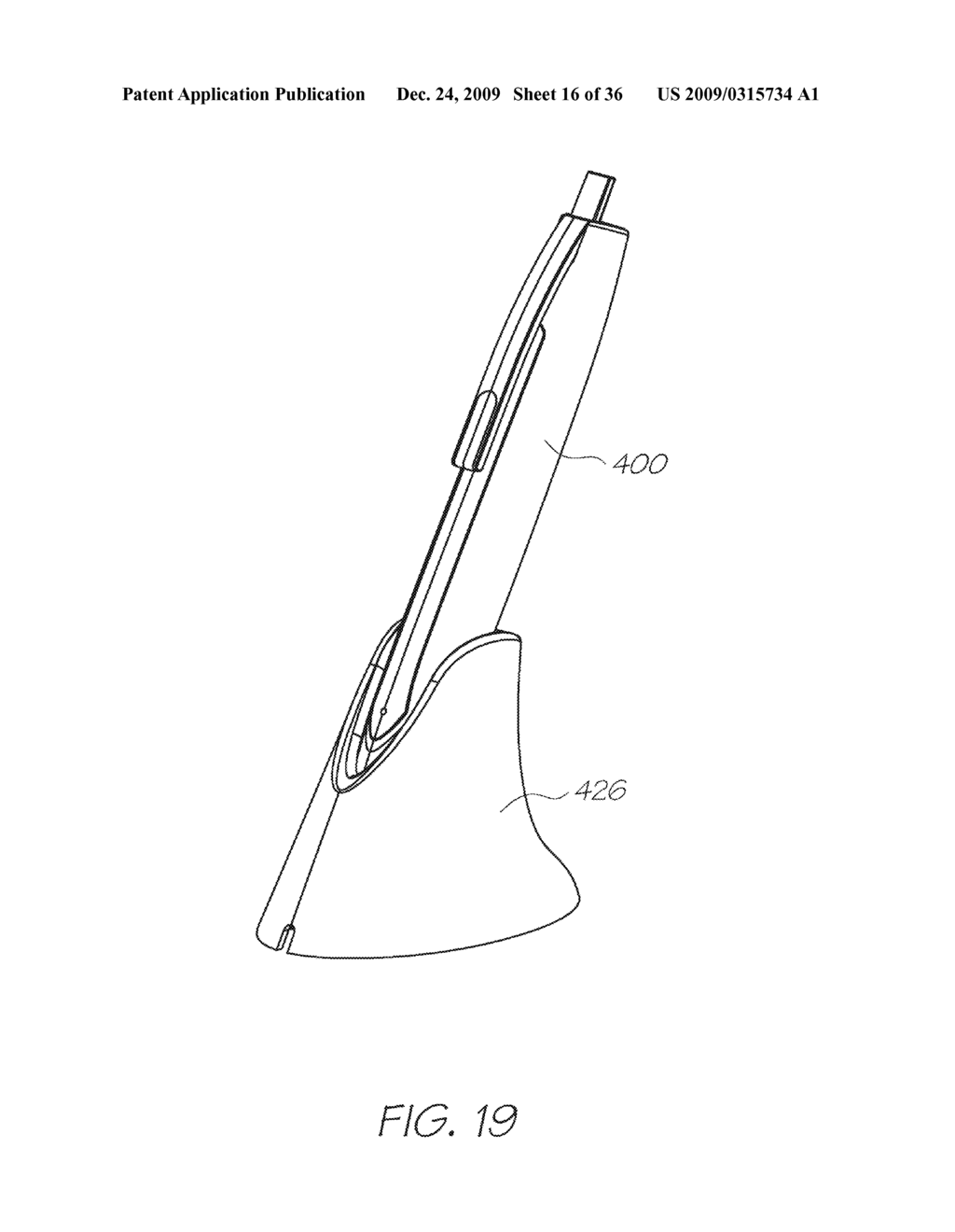 Electronic pen with automatically retractable nib - diagram, schematic, and image 17